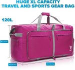 Bago Travel Duffel Bags for Traveling Women & Men- Foldable Weekender Bag - 80L 27" Large Duffle Bag For Travel & Camping Bag - Packable Lightweight Overnight Luggage bag (Black) - Image 5